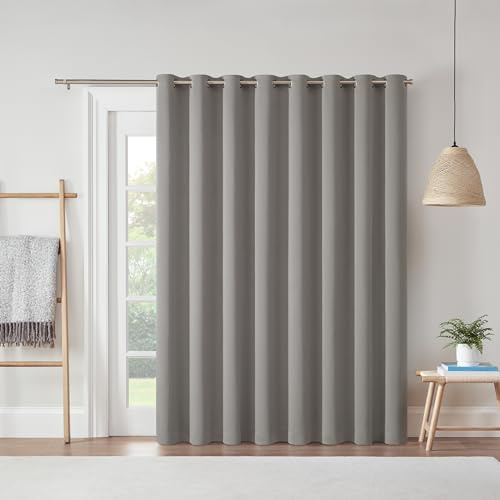 Eclipse Darrell Thermaweave - Cortina Opaca con Ojales Extra Anchos de 84 x 100 Pulgadas, para Puerta corrediza de Patio, Color Gris