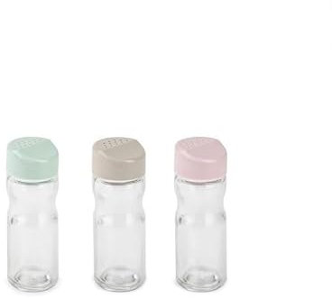 PlasticForte 1 Pezzo Spargisale da Tavola o Pepe in Vetro 9 cm 3 Colori