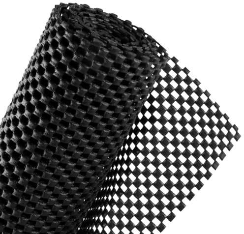 FACIACC Antirutschmatte, 80x150cm für Teppich, PVC Teppichunterlage Schneiden Antirutsch für Schublade Auto Küche Tablett (Schwarz)