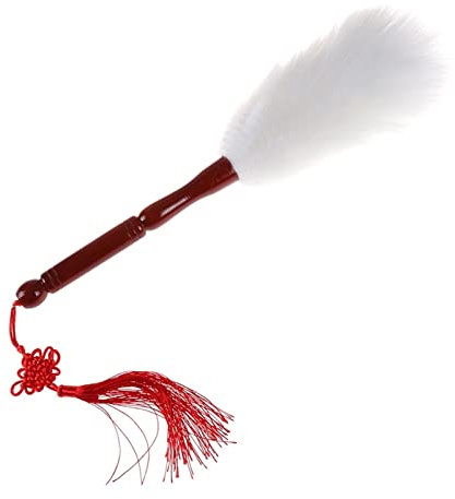 plumeau, plumeau à plumes, Ensemble plumeau antistatique en laine, brosse à plumes, outil de nettoyage de la poussière, manche en bois, brosse de nettoyage, plumeau en laine, brosse for balai à poussi