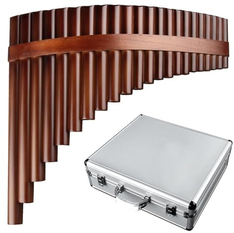 Traditionelles Blasmusikinstrument Panflöte 25 Pfeifen G-Dur Holzbläser (Color : Right add box)