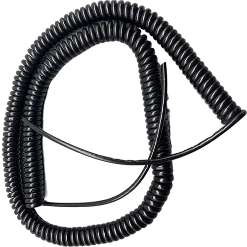 Cavo a spirale telescopico, Cavo a spirale a 8 nuclei Spina standard Tenacità Cavo di alimentazione a molla Bobina retrattile con filo elastico multipolare(Stretch 1.25 Meters 8 core 0.2mm2)