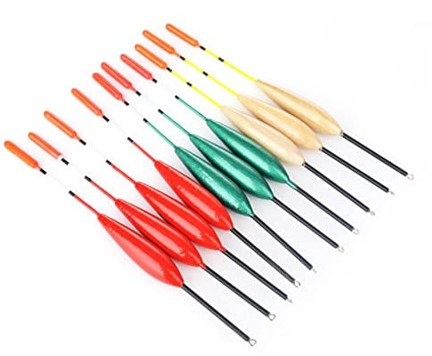 SKISUNO 10pcs Large Fishing Floats Wooden Fish Drifts High Buoyancy for Carp Fishing Supplies Gear