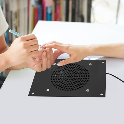 Staubabsaugung für Nägel, 6W Desktop-Nagelstaubsauger, Eingebetteter Tisch-Nagelstaubsauger, Nagel-Staubsammler für Nagelkunst, Nagelkunstschulen, Schönheitssalon, Schwarz