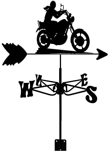 TIECHUINIUB Veleta meteorológica de metal para cazador y sabueso, indicador de dirección del viento, para jardín, patio, decoración de adorno Weathercock-E