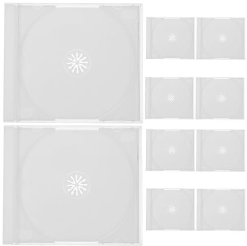 Zerodeko 10er-Pack -Boxen -DVD-hüllen DVD-hüllen Robuste -hüllen Praktische -hülle Wiederverwendbarer -Organizer Weißes Und Schwarzes -hüllen-Set Für Den Einsatz Zu Hause Und Im Auto