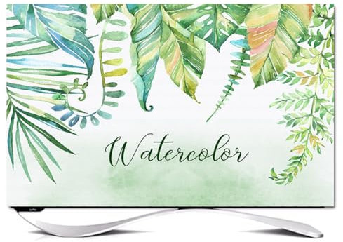 JANEMUA Copertura TV Antipolvere Panno Antipolvere per TV, Copertura per Schermo TV Antipolvere/Sole, Universale per Monitor da Tavolo/Monitor da Parete/televisore Curvo-C||55inch