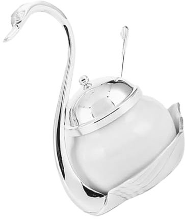Alipis Tarro De Forma De Cisne Organizador De Especias Para Cocina Recipiente De Jarabe y Condimentos Diseño Para Desayunos y Postres