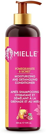 Mielle Pomegranate & Honey Detangling Conditioner for Curly Hair - Deep Moisturising Conditioner to Help Strengthen Strands, Prevents Breakage and Split Ends & Improves Hydration, 355 g
