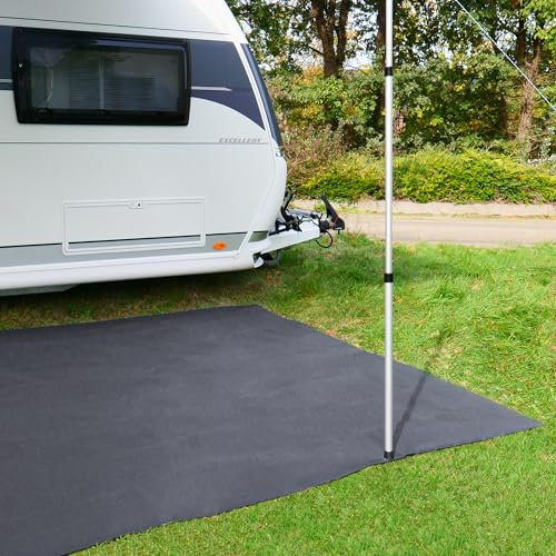 your GEAR Toskana HDPE Vorzeltteppich 300x500cm – Outdoor Teppich wetterfest & atmungsaktiv, ideal als Camping Teppich, Picknickdecke, Balkon Teppich, stabile D-Ringe, Tasche inklusiv, Camping Zubehör