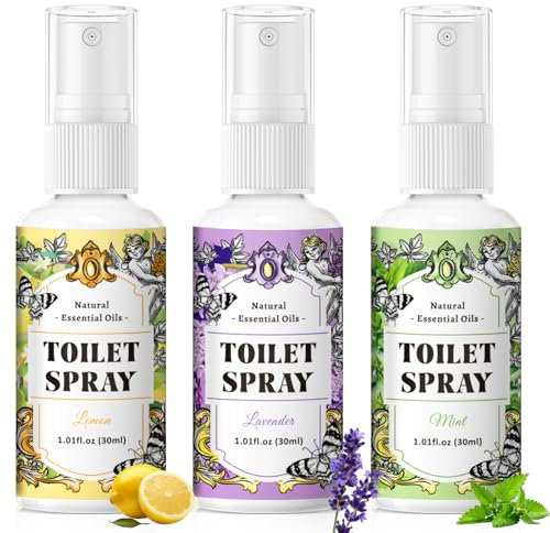 SCENTORINI Spray Per WC e Toilette 30ml x3, Fragranza di Limone, Menta, Lavanda Profumo Naturale Rinfrescante per Bagno, WC, Tessuti e Spazi Esterni