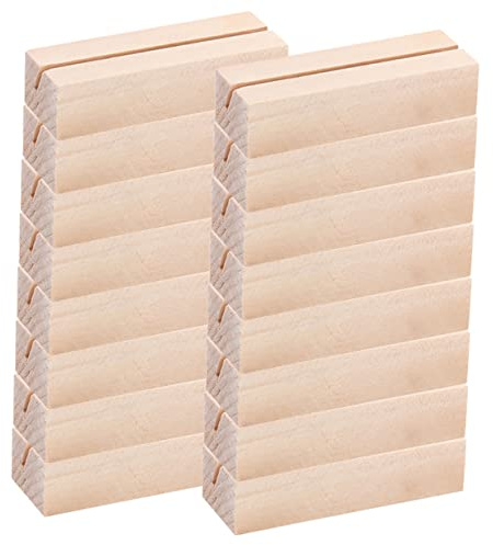 GETAJGHSD 24piezas Soporte De Madera Para Tarjetas y Fotos Decoración Para Fiestas y Bodas Portatarjetas De Mesa Clips Para Notas