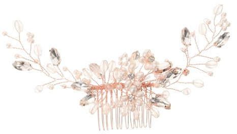 SOIMISS Strass-haarkamm in Roségold Für Braut Hochzeit Seitenkämme Mit Kristallblumen Für Brautjungfern Haarschmuck Für Mädchen Und Frauen