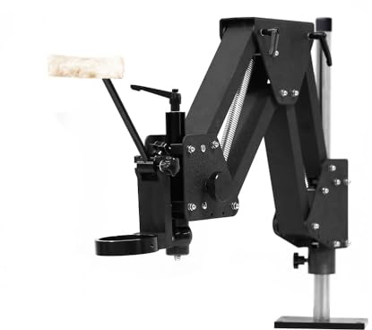 Lakimi Adjustable Spring Arm Stand for Binocular Stereo Microscope MS01A, Heavy-Duty Metal Base with Precision Positioning