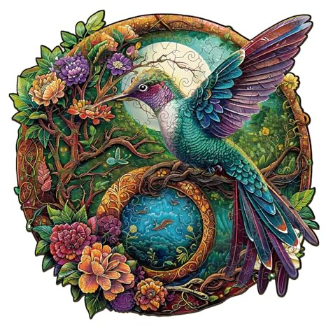 Holzpuzzle Erwachsene Yin Yang Kolibri-2-200 Teile holzpuzzle Geschenkbox, Wanddekoration und Geschenk für Freunde und Familien