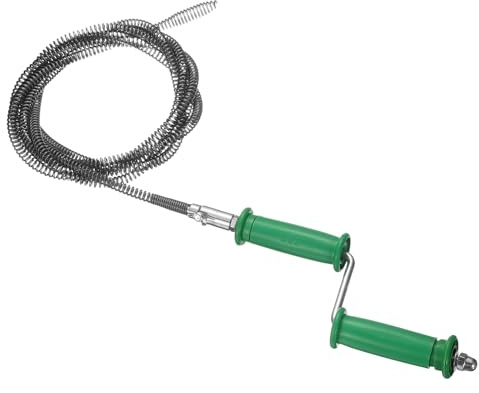 QUARKZMAN Desatascador Manual Flexible Para Tuberías De 2/5 (10mm) Diámetro 13.1 Pies Con Conector Para Taladro Resorte Para Destapar Cabello Para Baño Alcantarilla Fregadero