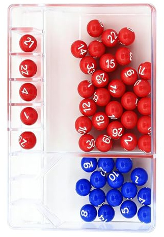 Macchina Per Palline Della Lotteria - ABS Da 3,15 Pollici | Selettore Numero Della Lotteria | Selettore Super Loto | Generatore Di Numeri Casuali A Doppio Colore, Comodo Per Casa, Feste, Ufficio, Sera
