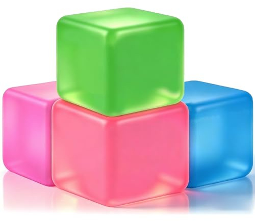 Squishy Stressball Nice Ice Cube, 4 Stück Antistressball Stressball Fidget Cubes, Sensory Stress Balls Anti Stress Bälle für Kinder Erwachsene ADHD Autismus Geburtstag Klassenzimmer Geschenke.