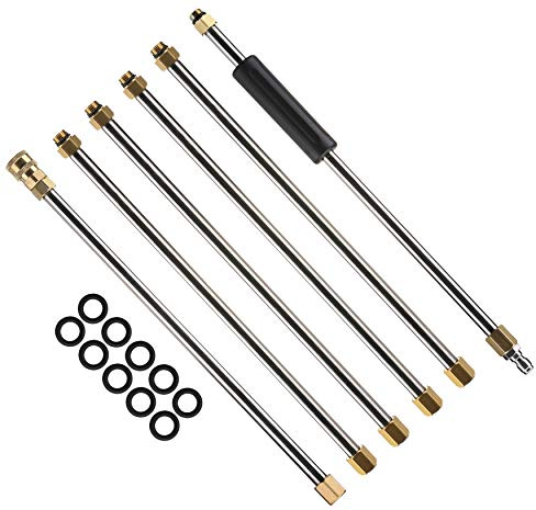 M MINGLE Hochdruckreiniger Wand Verlängerung Ersatzlanze 2,1 m Schnellanschluss 1/4 Zoll 4000 PSI