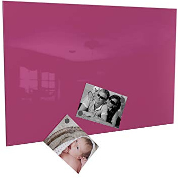 Colours-Manufaktur Magnettafel Magnetwand inkl. 4 Magnete (pink/rosa, 60 x 90 cm)