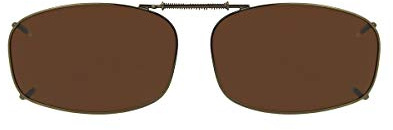 Solar Shield Polarized Clipons 52 Rec 5 Brown Full frame