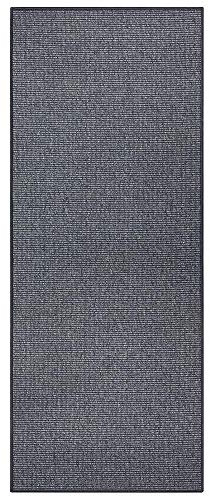 Hanse Home BT Carpet Bouclé Läufer – Küchenläufer rutschfest Teppichläufer Flachgewebe Kurzflor Teppich Küchenteppich für Flur, Küche, Wohnzimmer, Badezimmer, Bad – Anthrazit, 67x150cm
