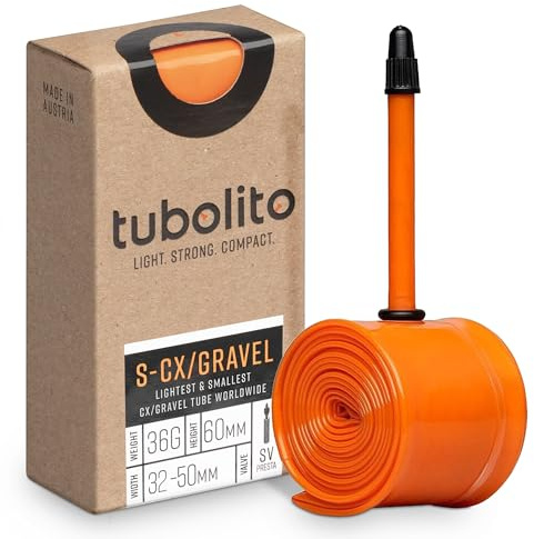 Tubolito S-Tubo CX/Gravel-All TPU Inner Tube 700C x 30-47mm, 32-50mm 42mm/60mm Presta Valve | Lightest Bike Tubes Worldwide | Specifically Designed