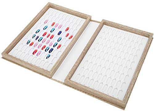 Affichage du Nuancier des Ongles, 180 Couleurs, Livre D'affichage de Vernis à Ongles en Bois, Livre de Cartes de Couleurs D'affichage de Pointes de Faux Ongles, échantillons de(Couleur sombre)