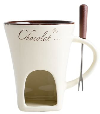 Chocolate Fondue Mug Set Mini Candle Fondue Pot Chocolate Cheese Ice Cream Fondue Melter Cup