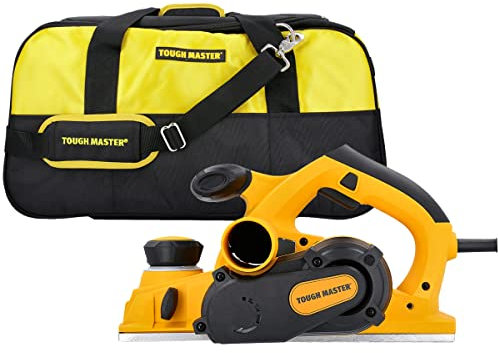 1000W Wood Planer Machine with 2 Reversible HSS Blades, 3 Meter Corded Woodworking Surface Tool DIY Electric Hand Planer, Black & Yellow for Furniture with Bag