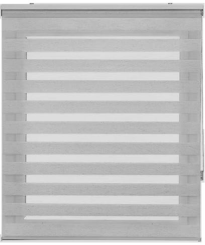 Tenda Moderne per interni Persiana Avvolgibile 65 x 260 cm Traslucida e Oscurante Giorno e Notte Tessuto Oscurante Finestra Per Decorazione La Casa Per Ufficio,Bagno, Grigio Scuro