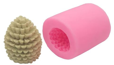 3D Tannenzapfen Kerzenform,3D Weihnachts Kerzenform, Pine Cone Silikonform,Ideal Weihnachtenform Für Handgemachte Seifen Und Kerzen,DIY Kerzengießform Christmas