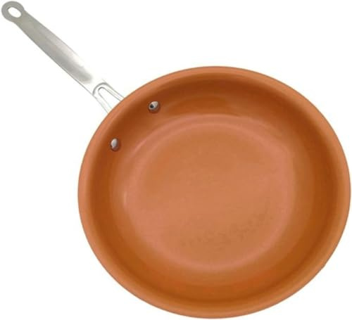LRTYZBD Padella antiaderente in rame con rivestimento wok, casseruola, forno a induzione, griglia, pentola, 20 cm