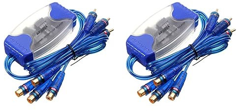 Bcowtte 2X 4 Kanal Audio Entstör Filter Schalldämpfer Erdungs Schleife Isolator Auto Radio 50W
