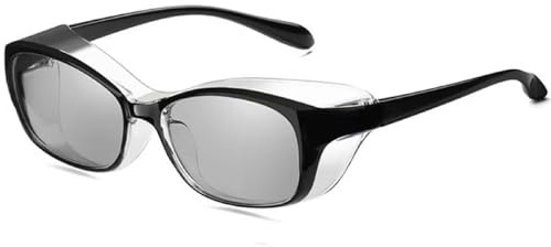 FGAQLUK Gafas Alérgicas Al Polen, Gafas De Sol Polarizadas, Gafas Antivaho De Luz Azul, Protección Tridimensional, Adecuadas For Personas Con Ojos Sensibles(Color:Negro)