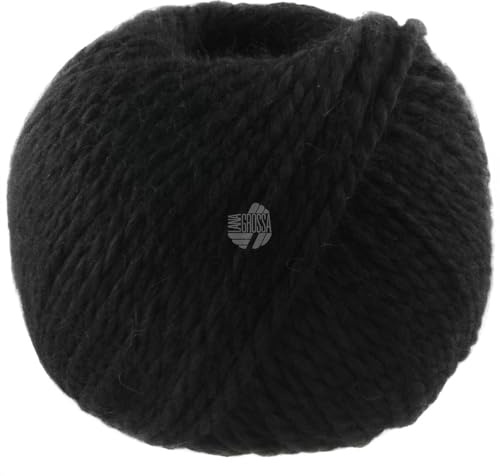 LANA GROSSA Natural Lama Chunky | Voluminöses Garn aus feinen Baby-Lama Fasern | Handstrickgarn aus 100% Lama (Baby) | 50g Wolle zum Stricken & Häkeln | 70m Garn FB8