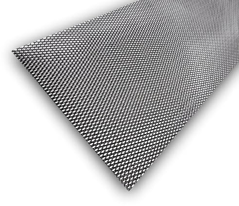 M MOTOS Rejilla de Ventilación Universal Negro tamaño de la cuadrícula 30x100 cm tamaño del bucle 8x3 mm - para Conductores, Chapa Perforada Aluminio, Material Flexible, Fácil de Cortar, Resistencia d