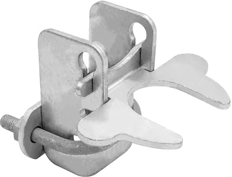 1-3/8 Kennel Gate Latch,KINNAN Butterfly Gate latches,Chain Link Fence Gate Latch Lock for Dog Kennels with Padlock Hole,Kennel Panels from 1-3/8'' to 1-3/8 Kennel Gate Frame 1 PCS