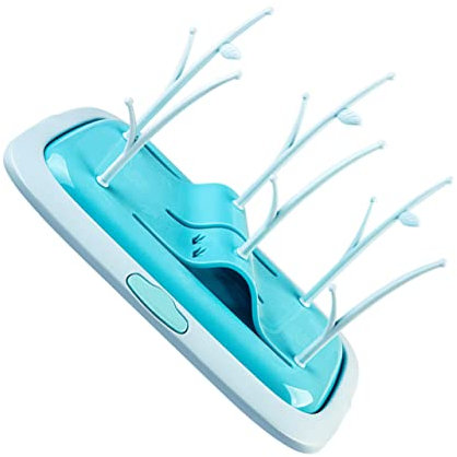 SHOWERORO Babyflaschentrockner Faltbar Mit Großer Kapazität Abnehmbare Tropfschale Freier Kunststoff Tragbarer Flaschenhalter Für Säuglinge Und Küchenorganisation