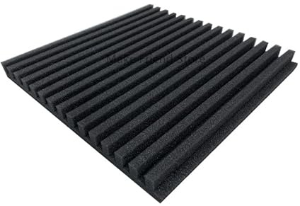 Akustikschaumstoff Akustikpaneele, 12 stücke 300x300x25mm studio akustische schaumstoffe paneele schalldämmschaum schallisolierung behandlung studioraumabsorption fliesen(Black)