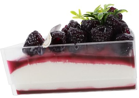 Cabilock Simulation Slice Berry Cake Model Artificial Cake for Home Decor Photography