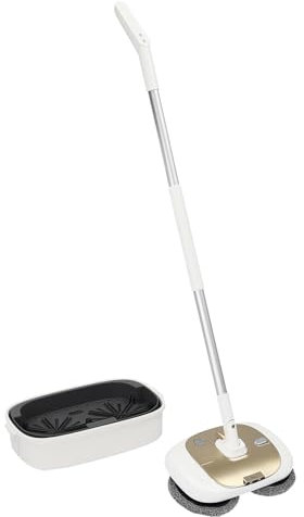 Meelryd Lavapavimenti elettrico senza fili, pulitore Spin Mop, serbatoio 400 ml, illuminazione LED con funzione spray, per pulire e lucidare