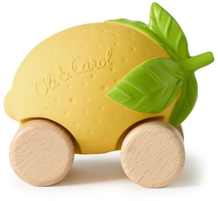 Oli & Carol Lou die Zitrone - Baby-Autospielzeug ab 0+ Baby handgefertigt