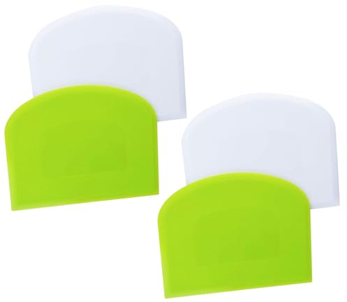 4 x Pastry Horn 11.8 x 9.4 cm Plastic Dough Scraper for Kitchen Cutters