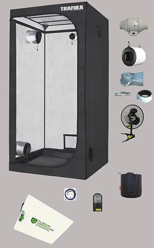 Leo Versand Growset 100x100x200cm mit 240W LED Pflanzenlampe Komplettset