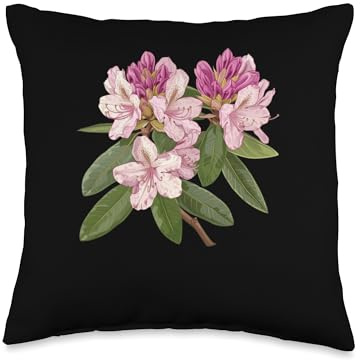 Rhododendron In Full Bloom Throw Pillow
