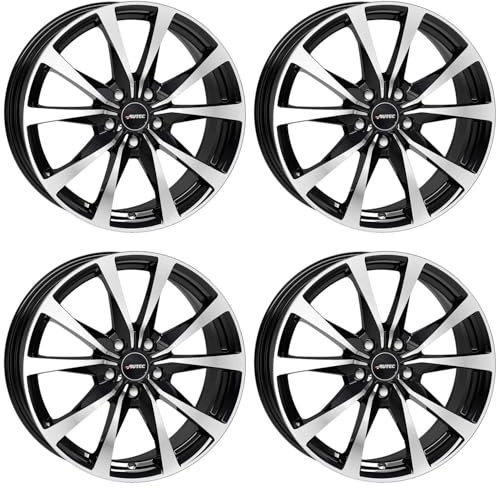 4 llantas Autec Brixen 7.0 x 17 ET35 5 x 114,3 negro pulido compatible con Nissan X-Trail Primera Townstar Juke Qashqai Leaf Maxima Almera