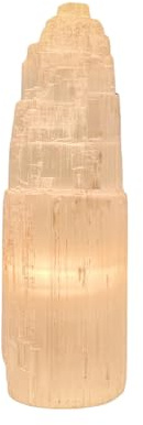 Beleuchteter Selenitkristall Eisberg, ohne Sockel, ca. 30 cm, Weiß Bis Leicht Transparent