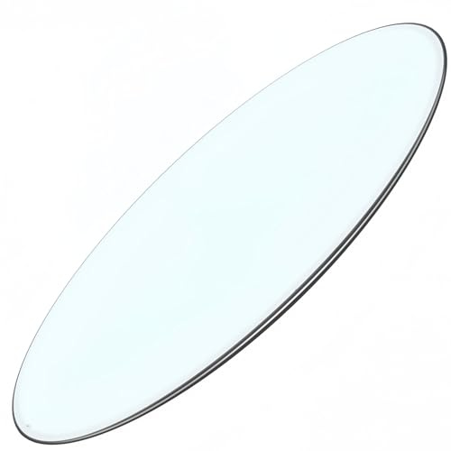 JUFU Glasplatte Rund Ø 75cm für Kaminofen, Tischplatte mit 6mm gehärtetes ESG Sicherheitsglas für Tisch & Kamin,transparent
