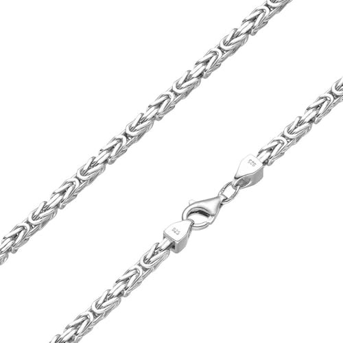 Königskette 3mm 925 Silber massiv - Länge Wählbar - Collier Halskette oder Armband